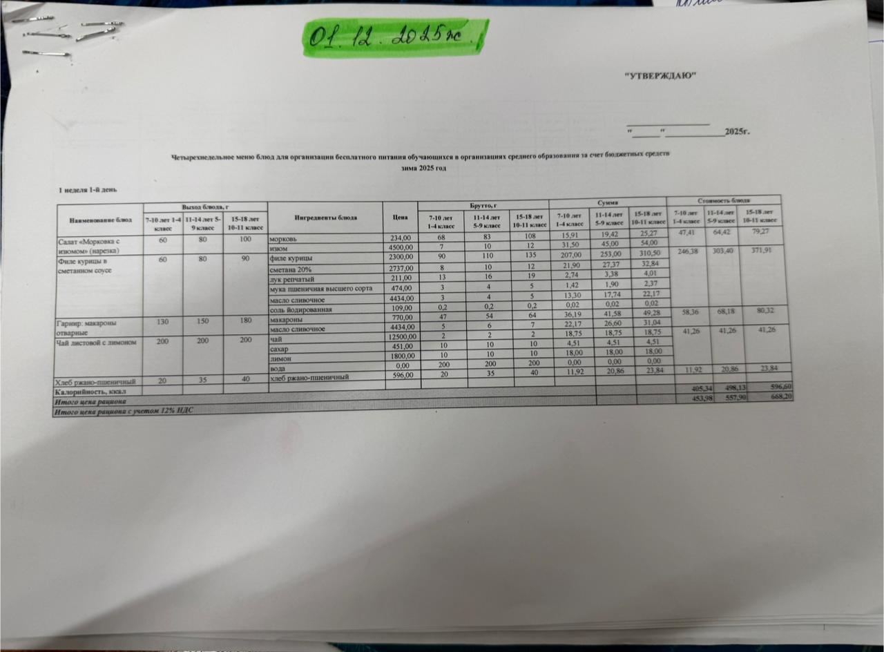 01.12.-05.12.2025 Ас мәзірі